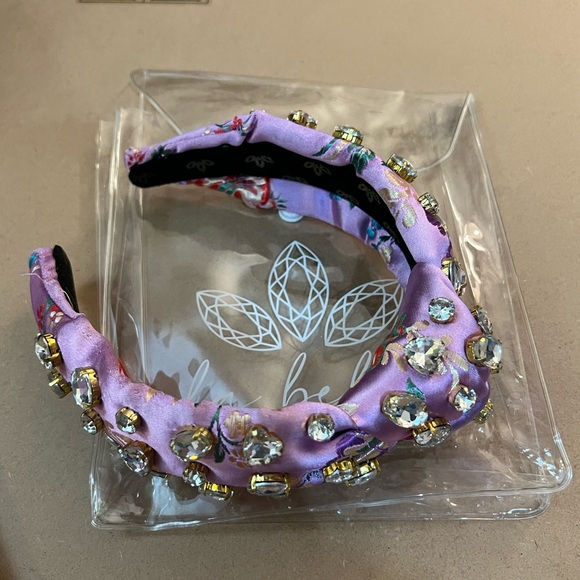 La Bella Purple Silk Embellished Headband - Picture 16 of 16